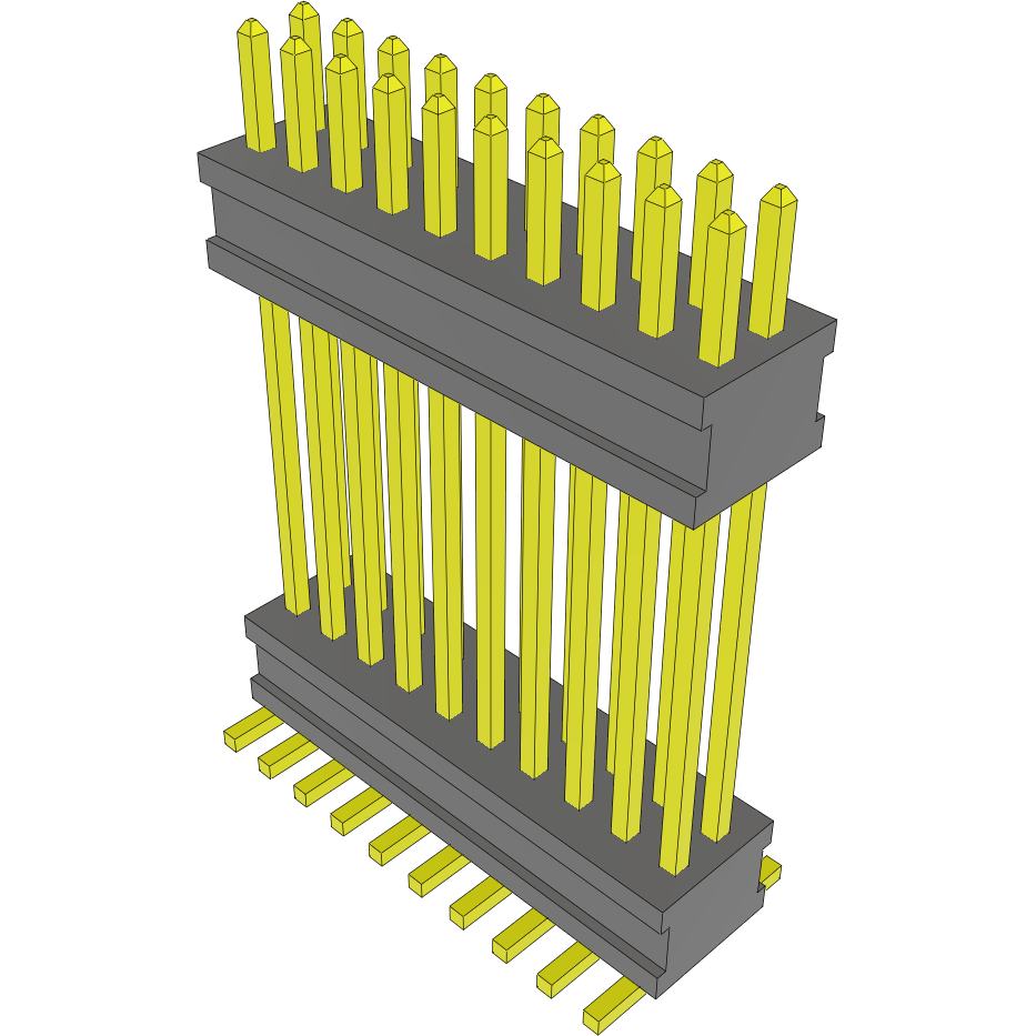 Samtec-FW-10-05-G-D-570-100 Connector Headers and PCB Receptacles Conn Board Stacker HDR 20 POS 1.27mm Solder ST Top Entry SMD FLEX STACK™ Tube