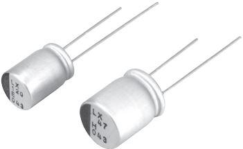Nichicon-PLX1V101MDL1TD Capacitor de polímero de aluminio Cap Aluminum Polymer 100uF 35VDC 20%( 10 X 13mm) Radial 5mm 0.028 Ohm 2.7A 3000h 125°C Ammo Automotive AEC-Q200