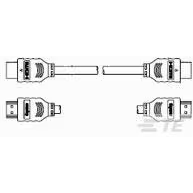 TE Connectivity-1770019-4 Audio/Video Kabelsortiment Cable Assembly Video 0.5m 28AWG/30AWG HDMI to HDMI 19 to 19 POS PL-PL Bag
