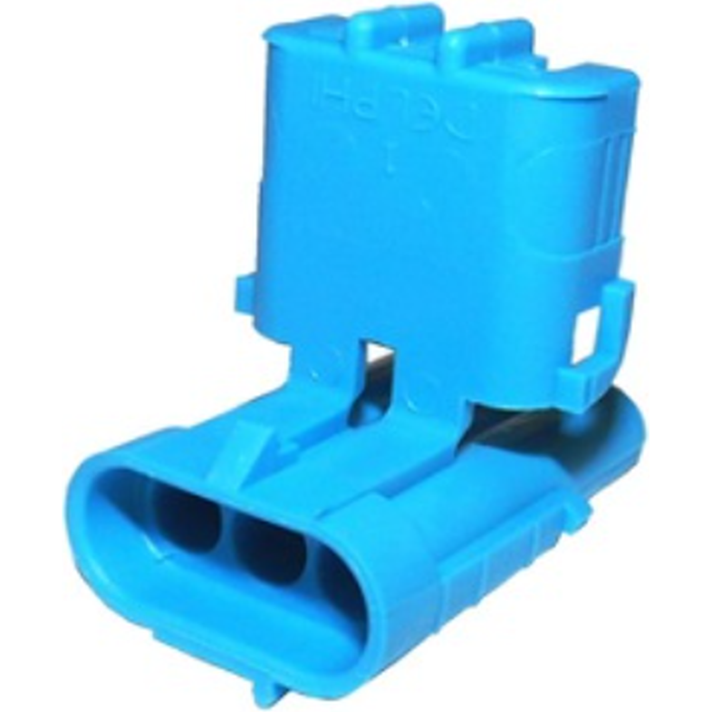 Delphi-12015460 Einzeladersteckverbinder, Gehäuse Conn Housing M 3 POS Crimp RA Cable Mount Blue