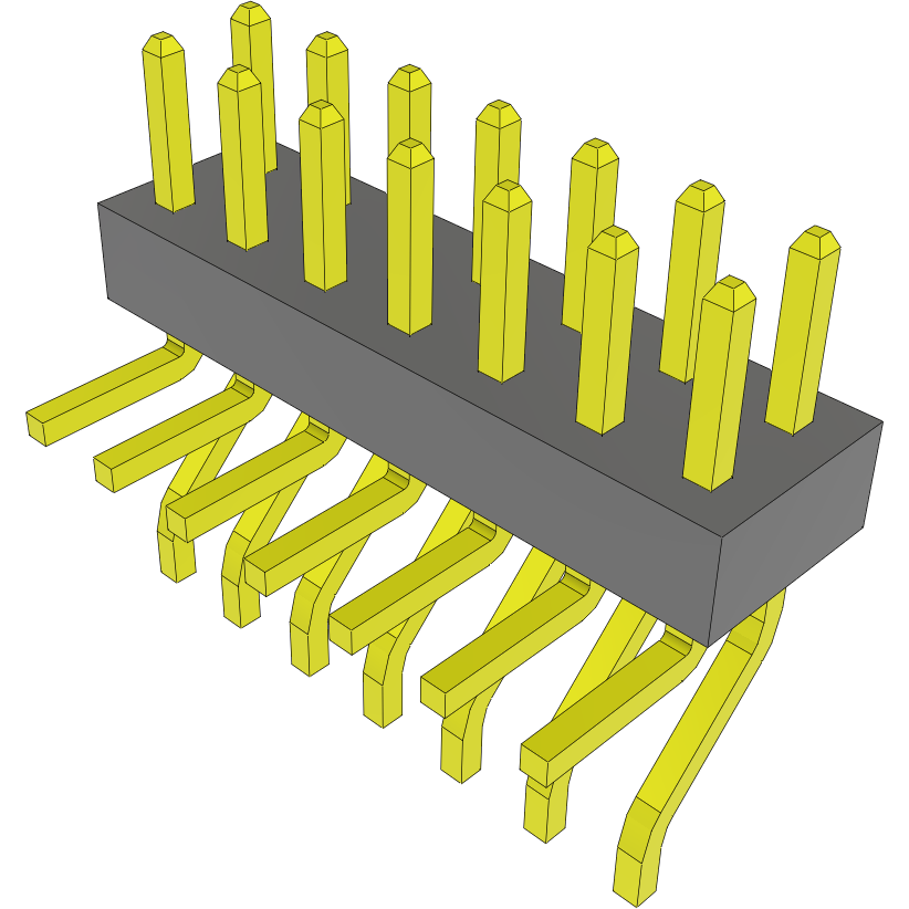 Samtec-MMT-107-01-S-MT Connector Headers and PCB Receptacles Conn Unshrouded Header HDR 14 POS 2mm Solder RA Side Entry SMD/Thru-Hole Tube
