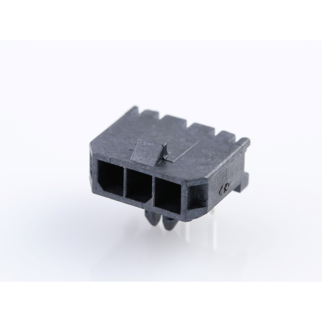 Molex-0436500300 Steckverbinderleisten und Leiterplattenbuchsen Conn Wire to Board HDR 3Power POS 3mm Solder RA Side Entry Thru-Hole Micro-Fit 3.0 Tray