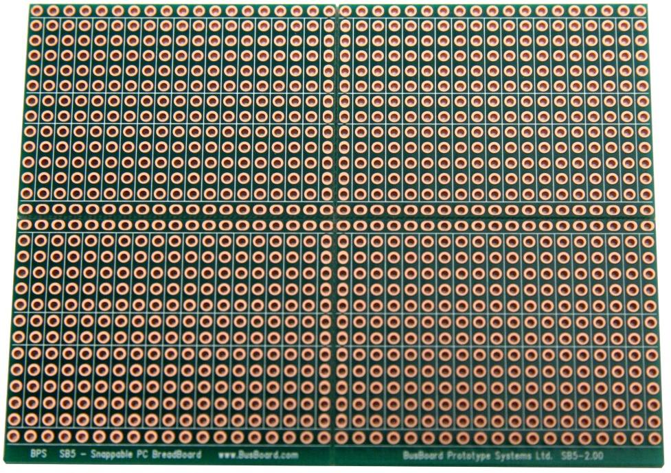 BusBoard Prototype Systems-Snappable PCB Breadboard | SB5 null FR4 General Purpose PCB Board with 5 Hole Strip