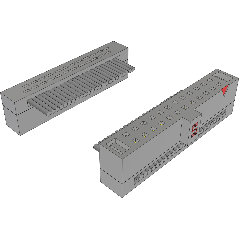Samtec-FFTP-12-D-18.00-01-N-R Flachband Kabelbaugruppen Cable Assembly 0.457m 30AWG 0.64mm 24 to 24 POS IDC Connector to IDC Connector F-F TIGER EYE™ Layer