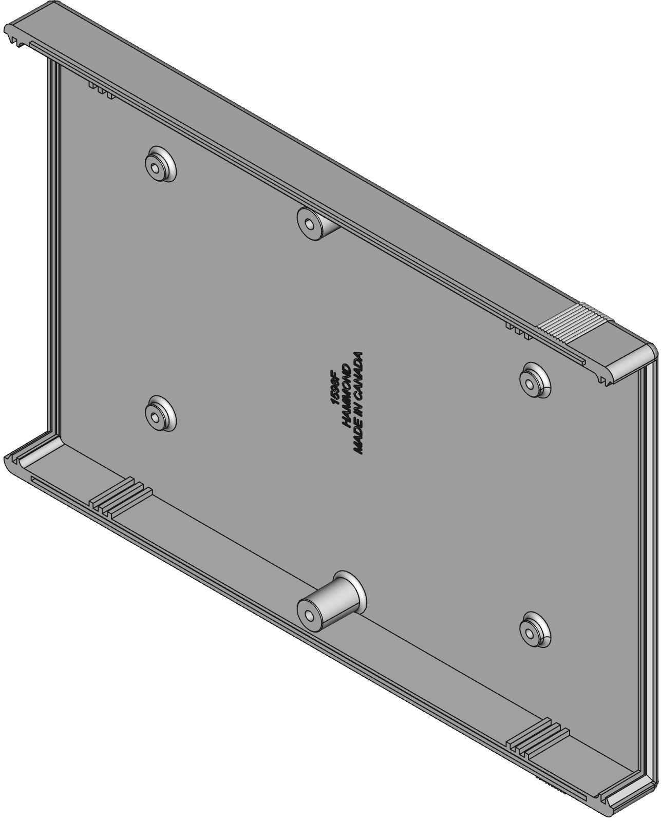 Hammond Manufacturing-1598FSGY  Light Gray Acrylonitrile Butadiene Styrene Instrument Enclosure