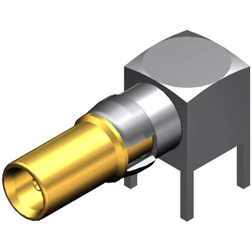 Molex-1731120663 Connettore RF Conn DIN Coaxial 50Ohm Solder RA Thru-Hole M Gold Over Nickel Tube