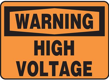 Panduit-PVS0710W7139 Labels Labels Safety Sign Vinyl Black/Orange 254x177.8mm