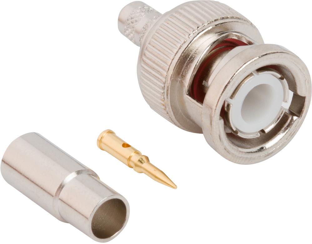 Amphenol RF-112124 Raccordement FR Conn BNC 0Hz to 4GHz 50Ohm Crimp ST Cable Mount PL Gold