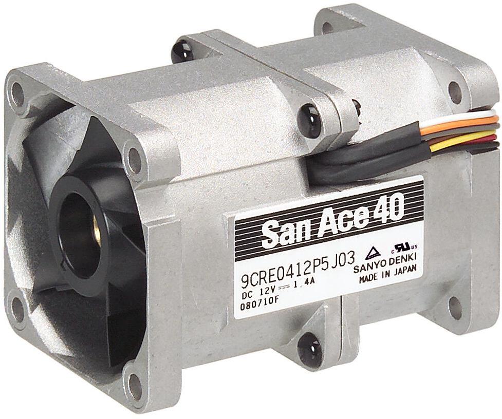 SANYO DENKI-9CRE0412P5J03 Gebläse und Lüfter DC Fan Axial Ball Bearing 12V 10.8V to 13.2V 31.8CFM 62dB 40 X 40 X 56mm PWM