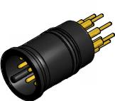 CONEC-43-01635 Steckverbinder, rund Panel plug M12x1 with dip solder Circular Circular
