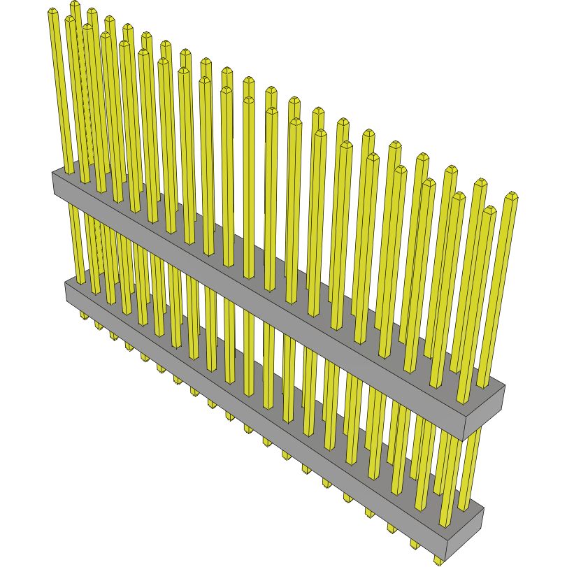 Samtec-TW-20-12-L-D-500-075 Cabezales del conector y receptáculos PCB Conn Board Stacker HDR 40 POS 2mm Solder ST Top Entry Thru-Hole Bulk