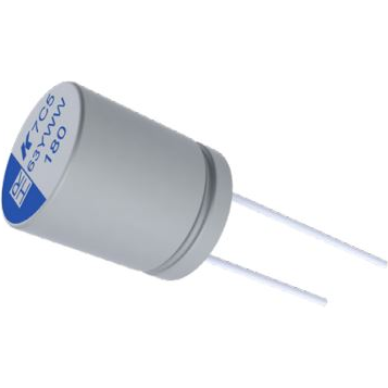 KEMET Corporation-A7C5MN826M1JAAS030 Aluminium-Polymer-Kondensator Cap Aluminum Polymer Hybrid 82uF 63VDC 20%( 10 X 9.5mm) Radial 5mm 0.03 Ohm 3.1A 1000h 150°C Automotive AEC-Q200