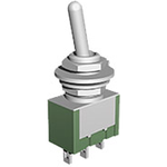 Switch Toggle ON None OFF DPST Round Lever Quick Conn 25A 250VAC 30VDC Panel Mount with Threads