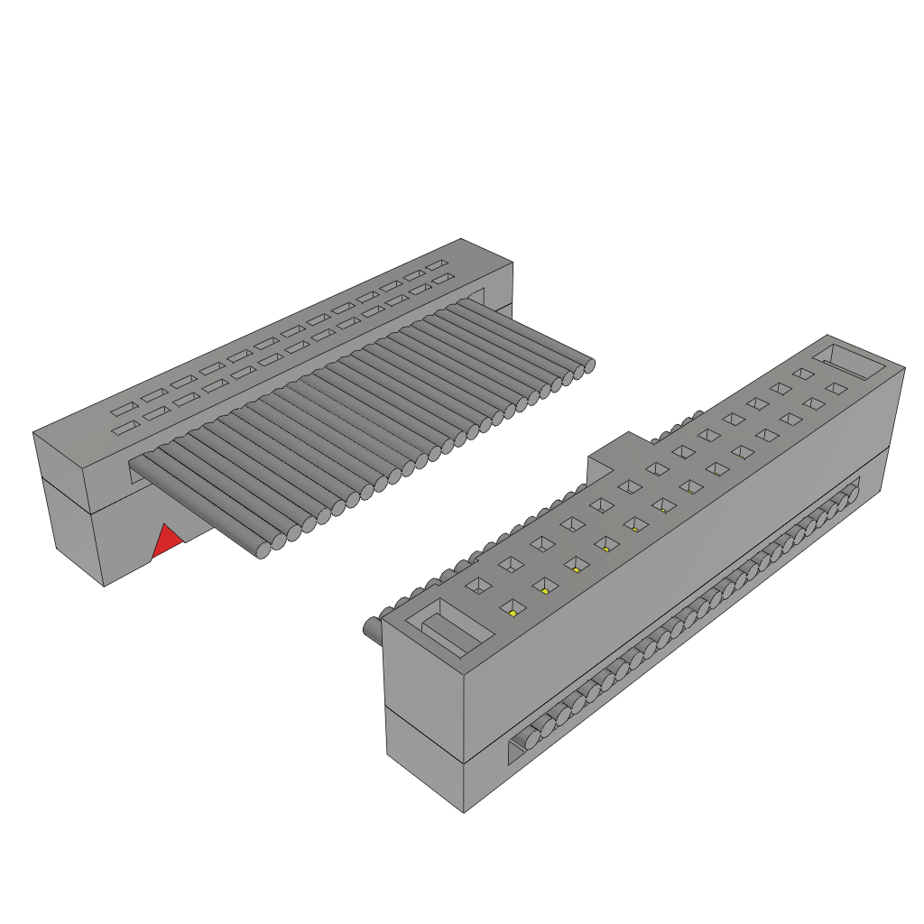 Samtec-FFSD-13-D-04.00-01-N-R Assemblage de câble plat/ruban Cable Assembly 0.1m 30AWG 0.64mm 26 to 26 POS IDC Connector to IDC Connector F-F TIGER EYE™ Bulk
