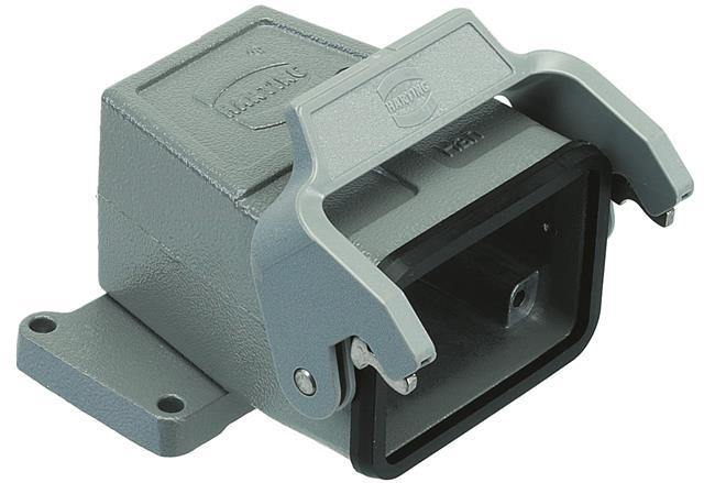 HARTING Technology Group-19300060716 Backshells Housing 180° 6B Shell Size Powder Die Cast Aluminum Single Lock Han®