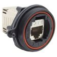 Bulgin Components PLC-PX0855/KS Raccordement téléphone et télécom RJ45 Coupler, Straight, Front Panel Mount Connector