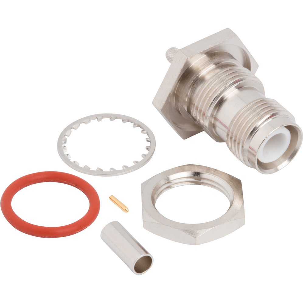 Amphenol RF-122192-15RP Connector RF Conn TNC 0Hz to 11GHz 50Ohm Crimp ST Panel Mount RCP Gold