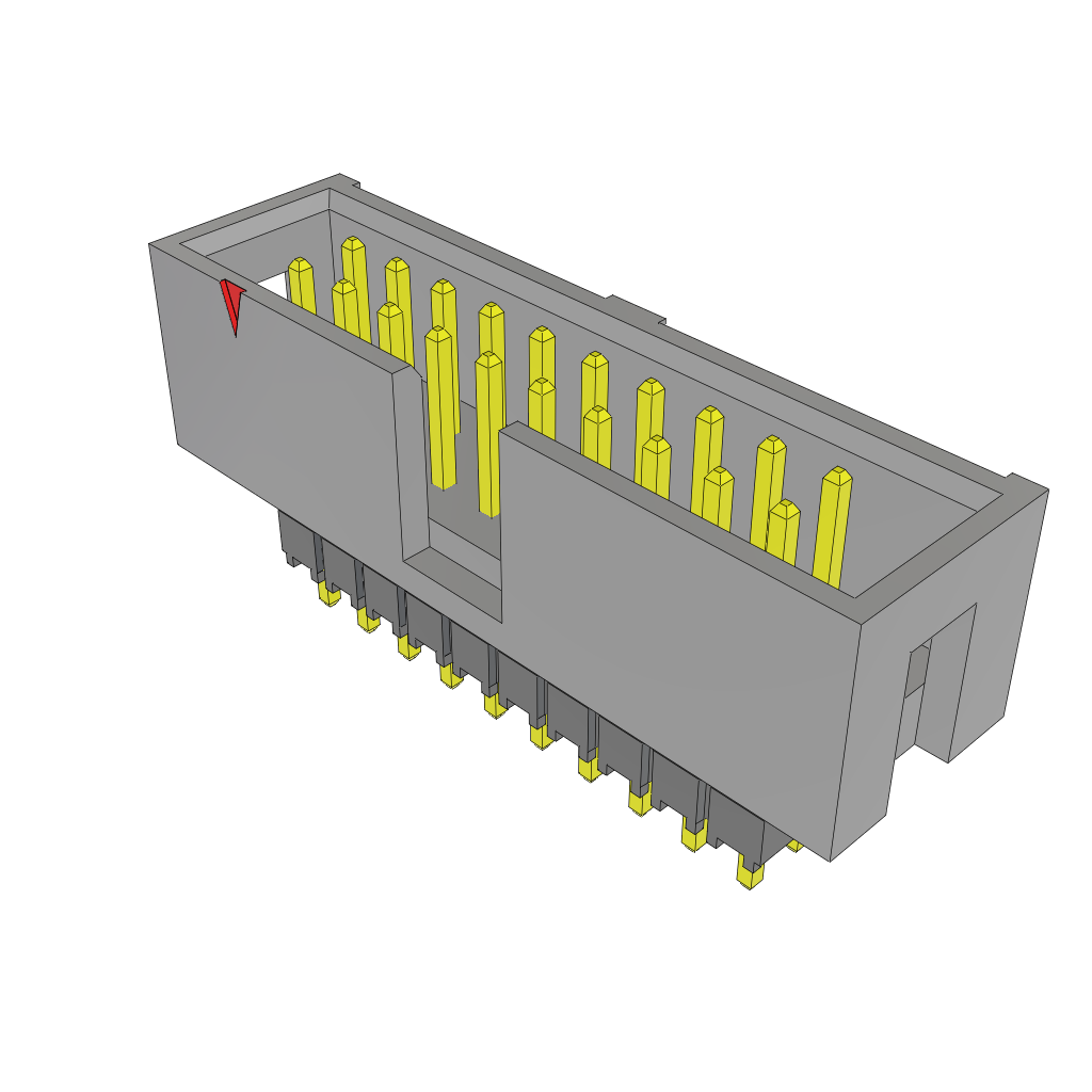 Samtec-ZST-110-01-T-D-540 连接器插头及 PCB 插座 Conn Elevated Shrouded Header HDR 20 POS 2.54mm Solder ST Thru-Hole Bulk
