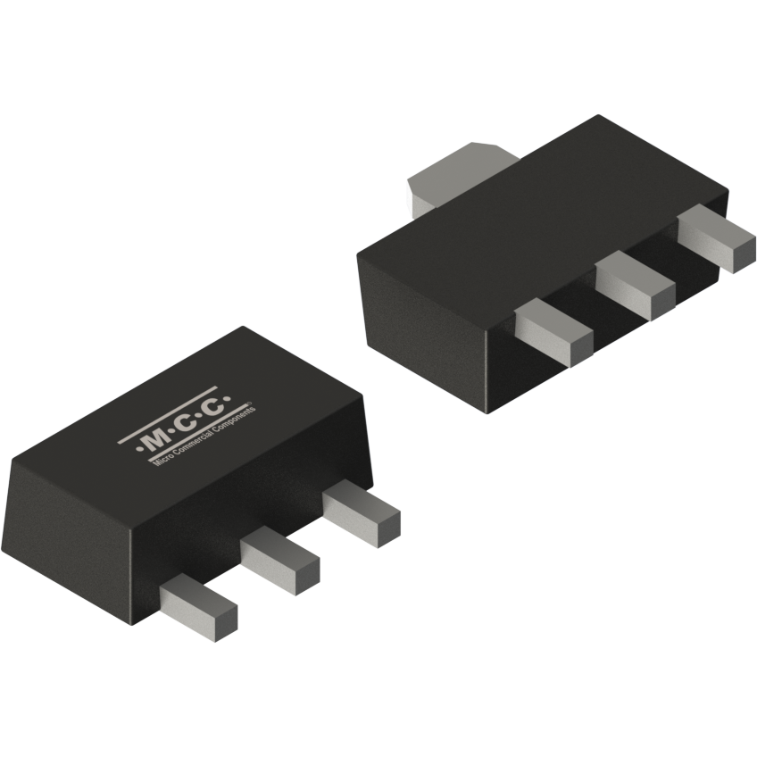 Micro Commercial Components-FMMT306NX-TP GP BJT Trans GP BJT NPN 100V 4.5A 500mW 4-Pin(3+Tab) SOT-89