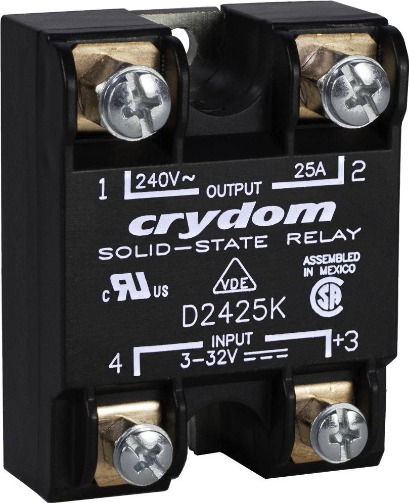 Sensata Technologies-D4825K Halbleiterrelais Solid State Relay 12mA 32V DC-IN 25A 530V AC-OUT 4-Pin