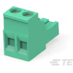 TE Connectivity-796640-2 Steckverbinder, Klemmenblöcke Conn Eurostyle Block F 2 POS 5mm Screw RA Cable Mount 15A/Contact Box