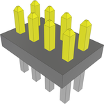 Conn Unshrouded Header HDR 8 POS 1.27mm Solder ST Top Entry Thru-Hole Bulk