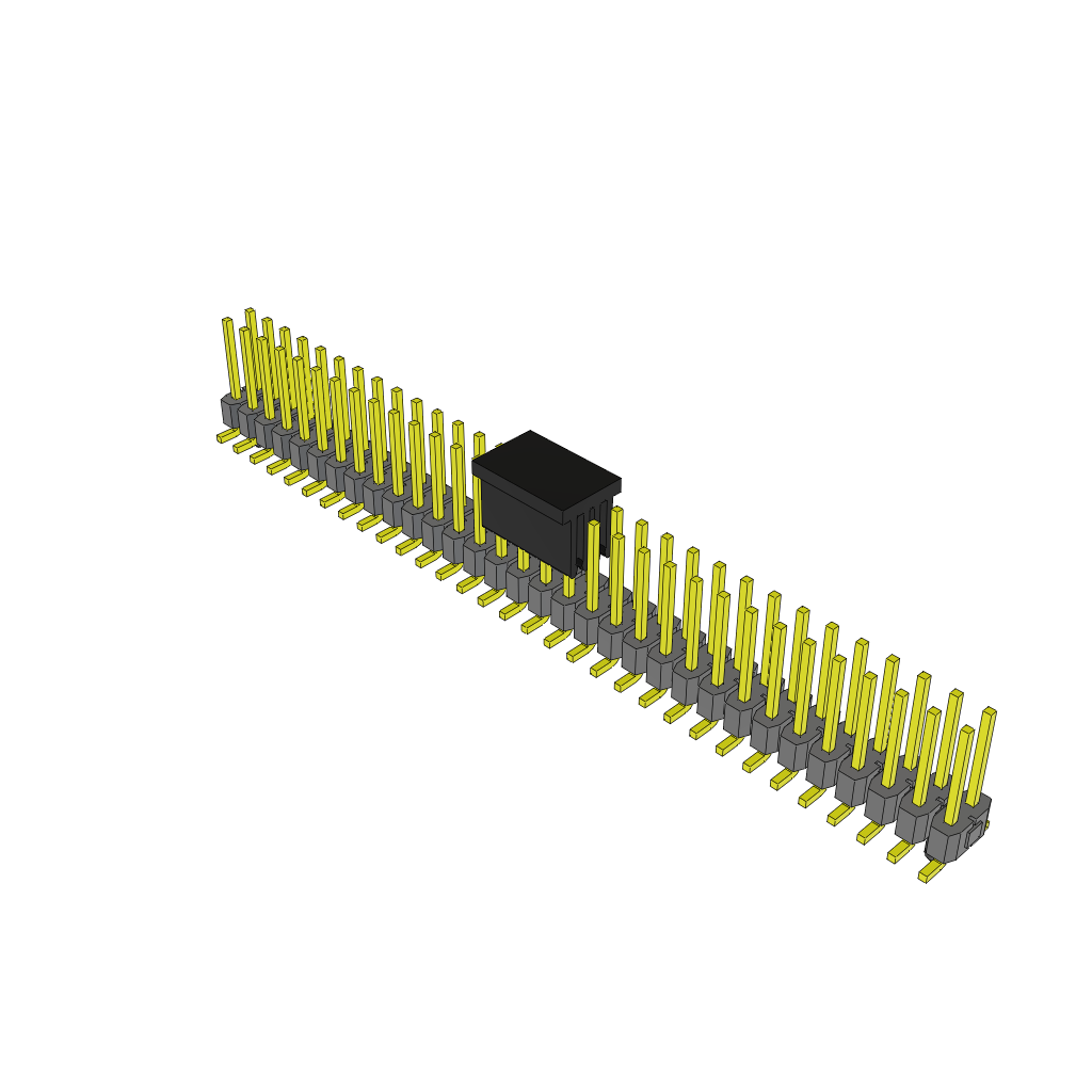 Samtec-TSM-132-02-L-DV-A-P Embases de raccordement et réceptacles PCB Conn Unshrouded Header HDR 64 POS 2.54mm Solder ST Top Entry SMD Tube