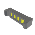 Conn Dual Leaf Power Socket RCP 4Power POS 2mm Press Fit ST Top Entry Thru-Hole T/R