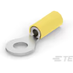 Ring Tongue Terminal 14-16AWG Copper Yellow/Black Stripe 32.92mm Tin Loose