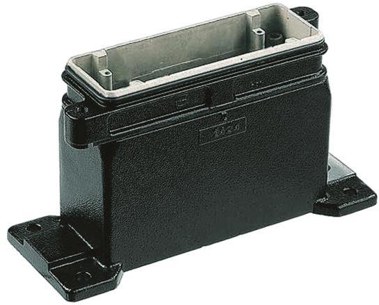 HARTING-09400061262 Adaptadores de manguitos ajustables Surface Mount Housing 90° 6B Shell Size Powder Die Cast Aluminum Screw Lock Han®