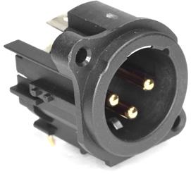 Amphenol-AC3MAH1-AU-PRE Connector Audio and Video 3 Pole Male Audio Cable Connector