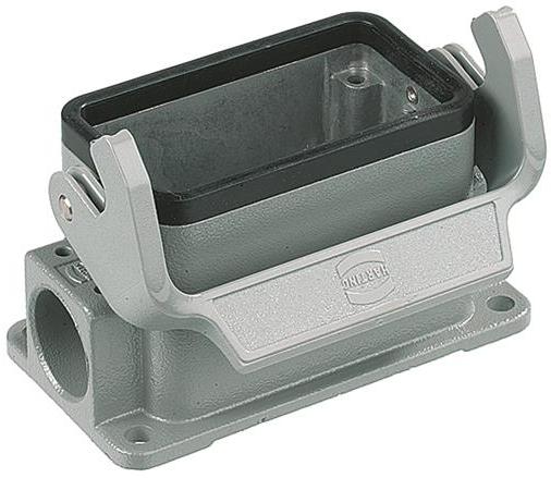 HARTING-19302101250 Schrumpfbalgenadapter Surface Mount Housing 90° 10B Shell Size Powder Die Cast Aluminum Single Lock Han®