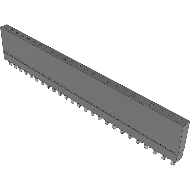 Samtec-ESW-125-12-S-S Steckverbinderleisten und Leiterplattenbuchsen Conn Elevated Socket SKT 25 POS 2.54mm Solder ST Top Entry Thru-Hole Tube