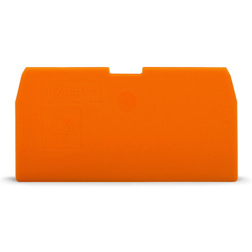 WAGO-870-943 Accesorios del conector Connector Accessories End Plate Straight Polyamide 6/6 Gray Box