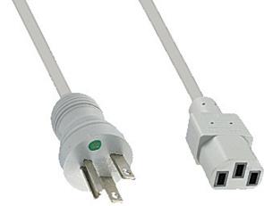 Qualtek Electronics-233008-06 Cable Assembly AC Power Cable Assembly 2.438m NEMA 5-15P to C13 3 to 3 POS F-M 18AWG