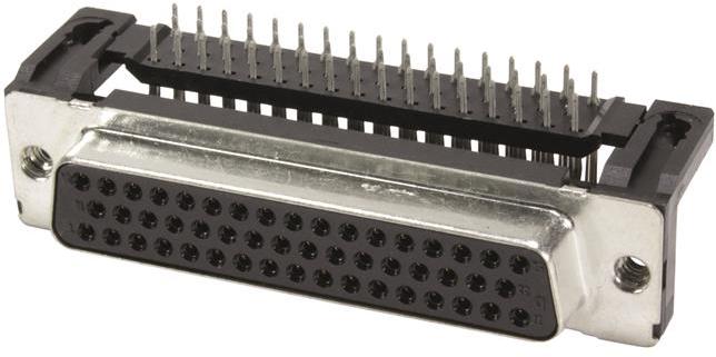 HARTING-09665127601 Steckverbinder, D-Sub Conn D-Sub F 50 POS 1.38mm Solder RA Thru-Hole 50 Terminal 1 Port