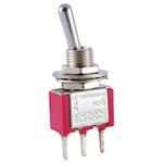 NTE Electronics-54-303PC Kippschalter Switch Toggle ON OFF ON SPDT Bat Lever PC Pins 5A 250VAC 28VDC PC Mount with Threads