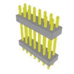 Conn Board Stacker HDR 14 POS 2mm Solder ST Top Entry Thru-Hole Bulk