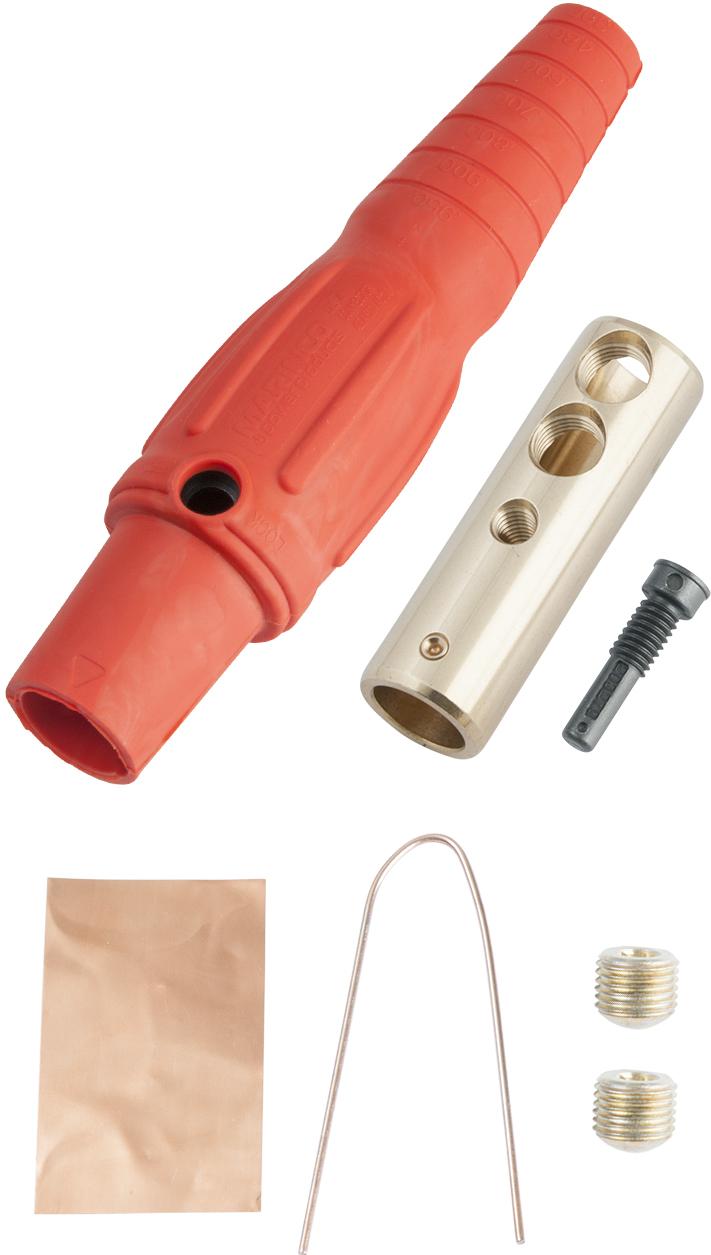 Marinco-CLS20FB-G 电源连接器 CLS Series Inline Single Pin Connector (400A / 600V) #2 - 2/0 AWG Female - Orange (G)