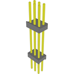Conn Board Stacker HDR 6 POS 2.54mm Solder ST Top Entry Thru-Hole Bulk