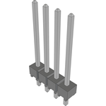 Conn Unshrouded Header HDR 4 POS 2.54mm Solder ST Top Entry Thru-Hole Bulk