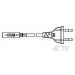 TE Connectivity-1-2083035-2 Cable Assembly AC Power Cable Assembly Coaxial 1.8m HVL to Euro Plug M-PL Box