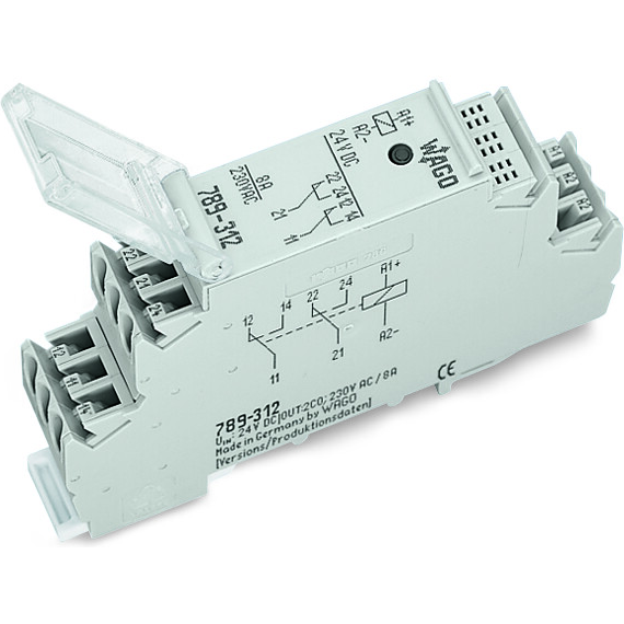 WAGO-789-312 Relevadores Otros Front-Entry, 2 Changeover Contacts