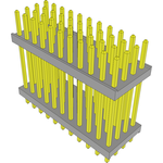 Conn Board Stacker HDR 44 POS 2mm Solder ST Top Entry Thru-Hole Bulk