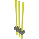 Conn Unshrouded Header HDR 3 POS 2.54mm Solder ST Top Entry Thru-Hole Bulk