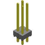 Conn Unshrouded Header HDR 4 POS 2.54mm Solder ST Top Entry Thru-Hole Bulk