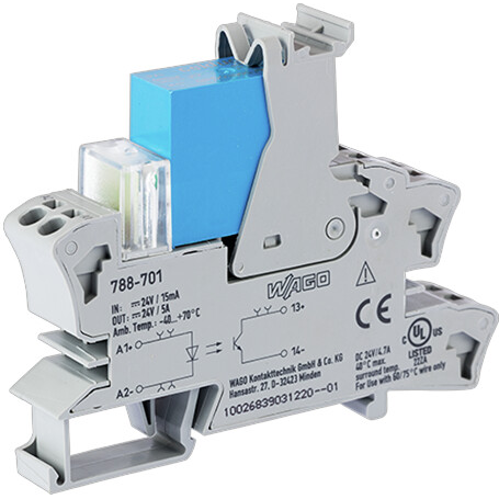 WAGO-788-701 Relè a stato solido Relay SSR 10mA 30V DC-IN 5A 30V DC-OUT Box
