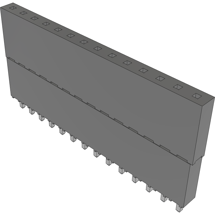 Samtec-ESQ-114-33-S-S Steckverbinderleisten und Leiterplattenbuchsen Conn Elevated Socket SKT 14 POS 2.54mm Solder ST Top Entry Thru-Hole Tube