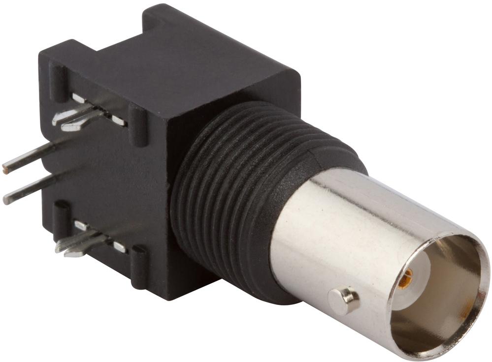 Amphenol RF-031-5540-10RFX Connettore RF Conn BNC 0Hz to 1GHz 50Ohm Solder RA Thru-Hole RCP Gold Over Nickel