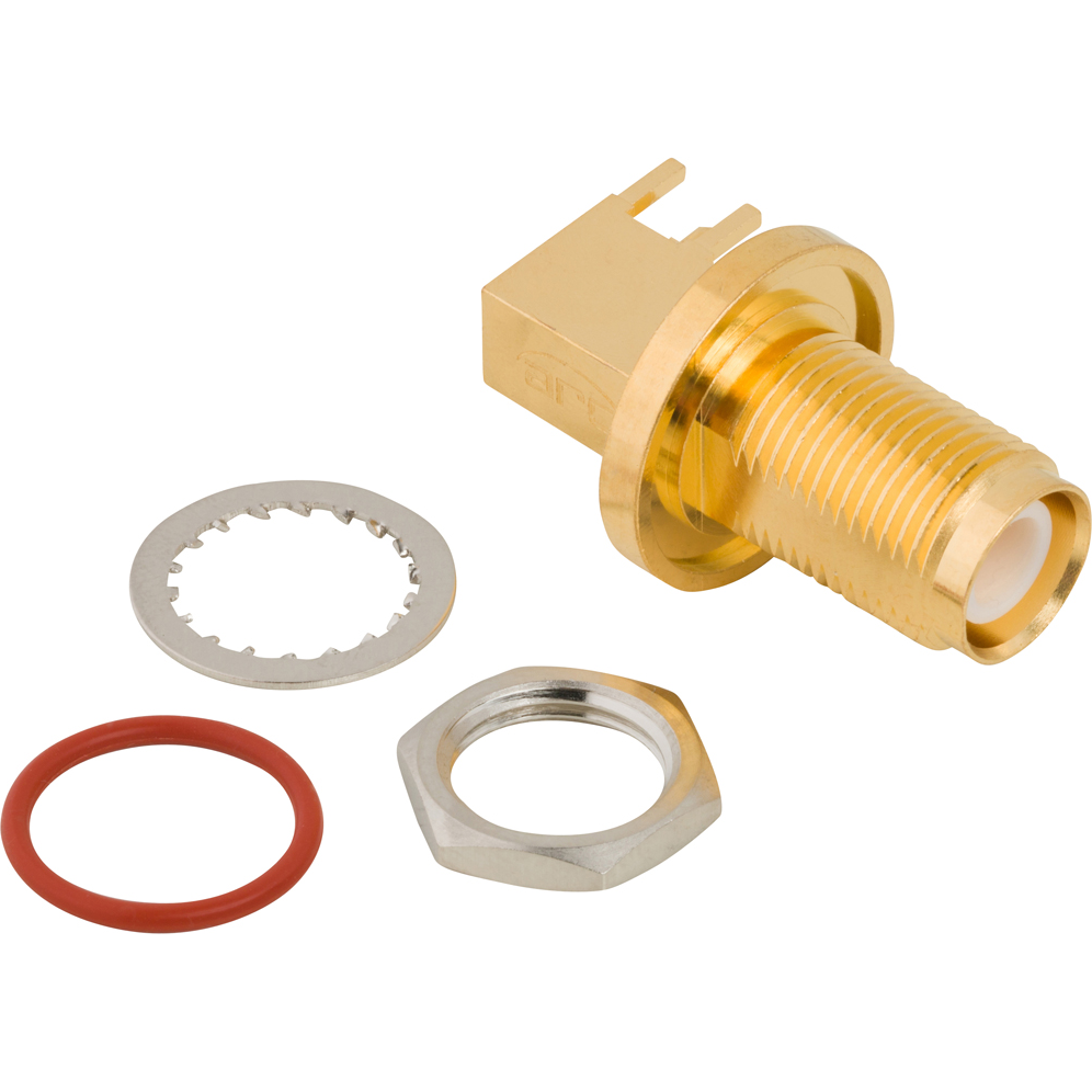 Amphenol RF-031-6528 射频连接器 Conn TNC 0Hz to 11GHz 50Ohm Solder RA Thru-Hole RCP Gold Over Electroless Nickel Bag